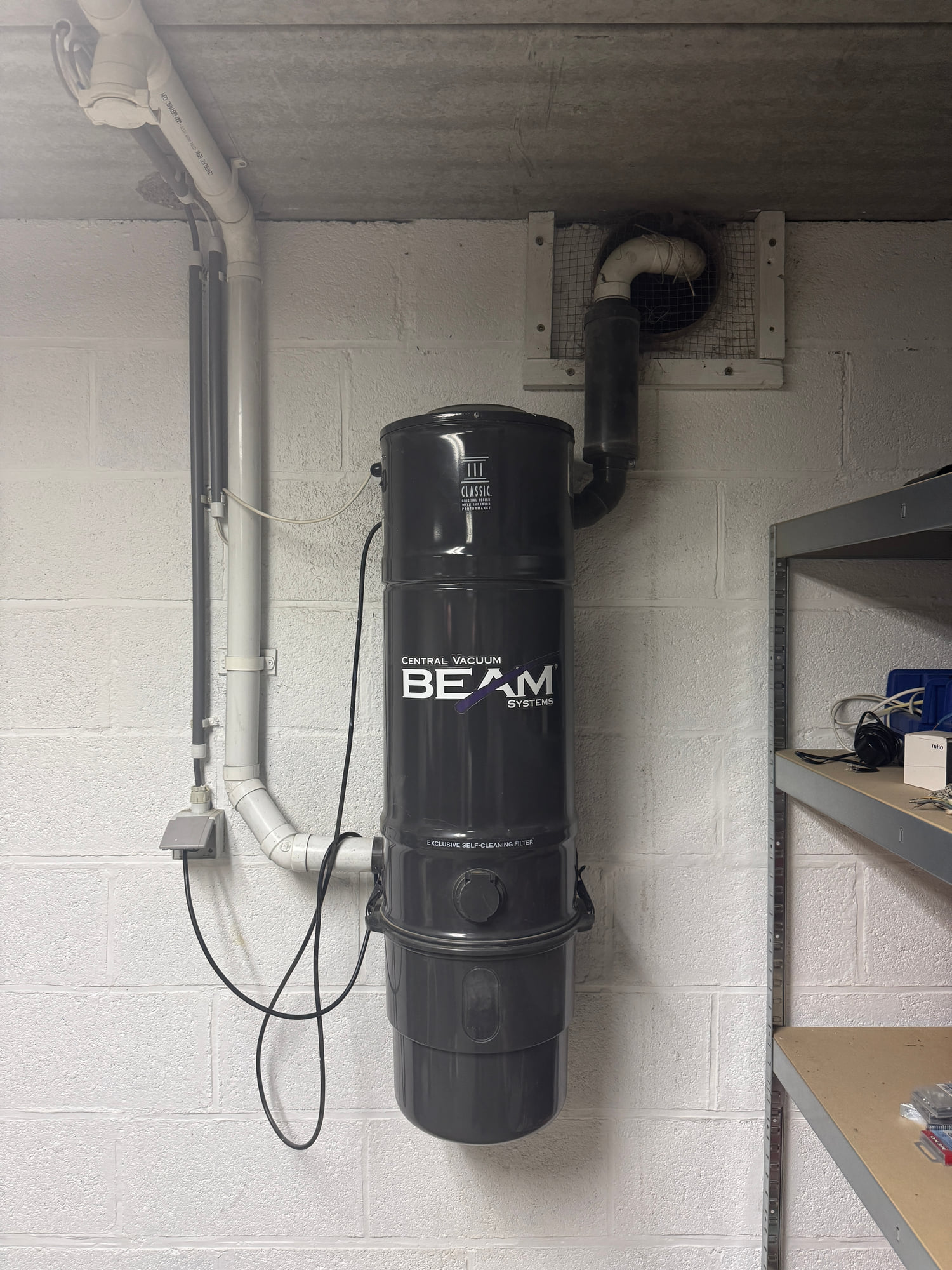 Centrale Beam — installation existante prise en charge par AspiWall