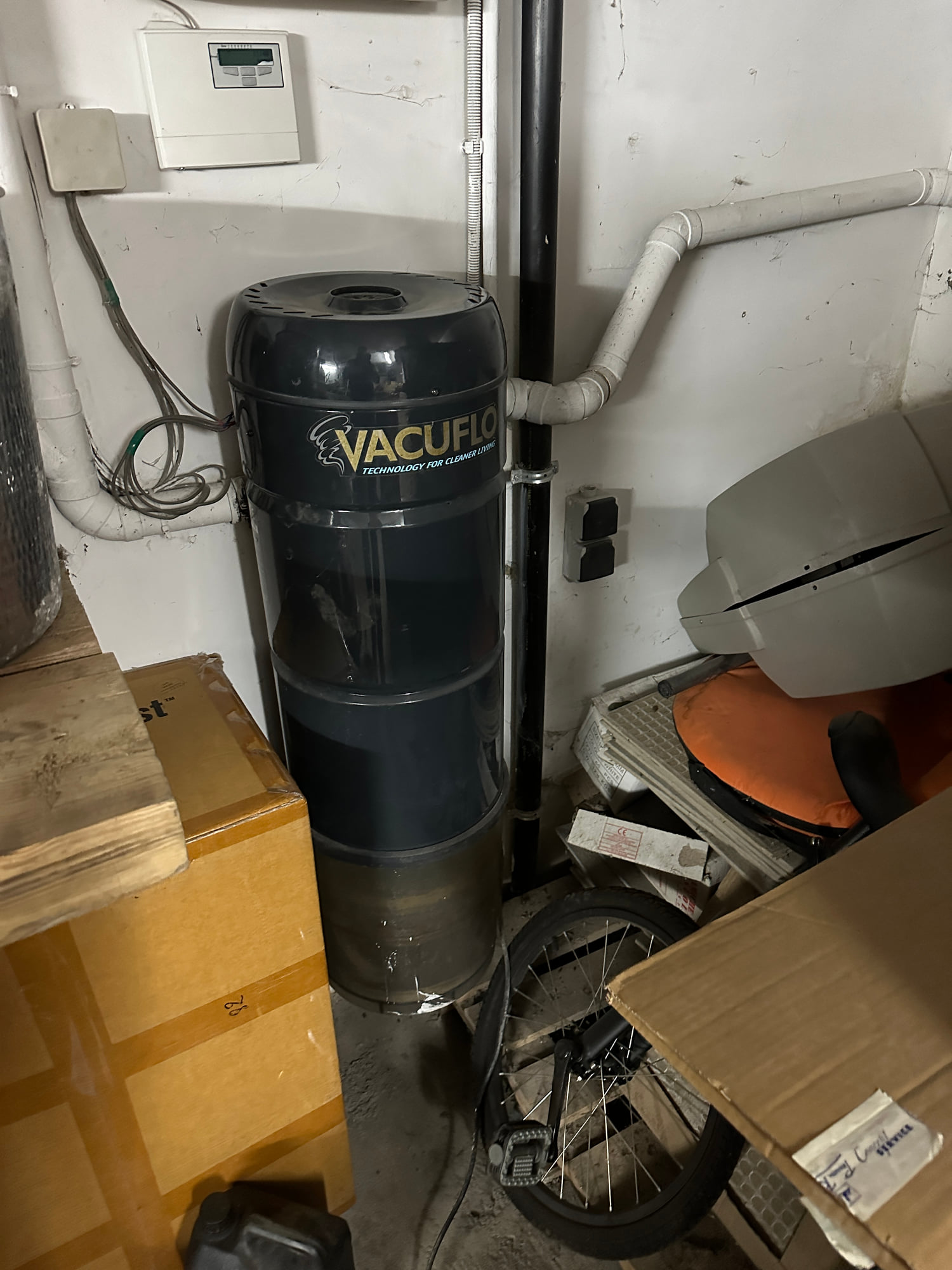 Centrale Vacuflo 100% cyclonique — intervention AspiWall