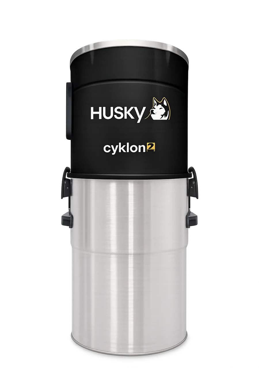 High-End Husky Cyklon 2 Zentraleinheit, gebürstetes Aluminium und polierter Edelstahl